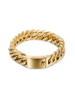 Eye Candy La Christian 18k Goldplated Titanium Chain Bracelet