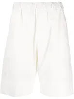 Alexander Mcqueen Organic Cotton-poplin Shorts In White