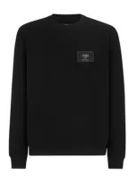 Fendi Black Logo Cotton Sweatshirt