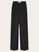 Valentino Light Wool Trousers In Black