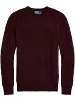 Polo Ralph Lauren Cashmere Cable Knit Regular Fit Crewneck Sweater In Red