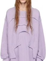 Who Decides War Purple Layered Sweater In Lavender