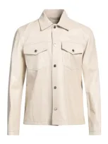 Off-white Man Shirt Beige Size 36 Lambskin