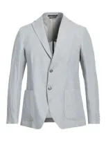 Jeordie's Man Blazer Light Grey Size 40 Linen