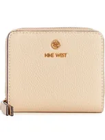 Nine West Linnette Mini Zip Around Wallet In Beige