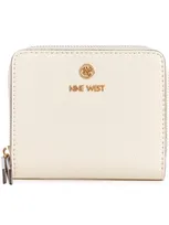 Nine West Linnette Mini Zip Around Wallet In Milk