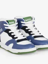 Hugo Boss Boss Teen Boys Blue High-top Trainers