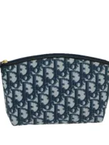 Dior Trotter Navy Canvas Clutch Bag ()