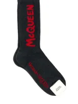 Alexander Mcqueen Socks In Gray