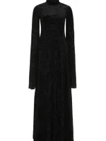 Balenciaga Velvet Maxi Dress In Black