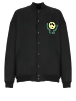 Barrow Logo Embroidery Bomber Jacket In Black