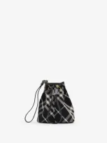 Burberry Check Drawstring Pouch​ In Black