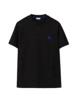 Burberry Edk Embroidered Cotton T-shirt In Black