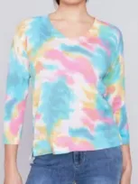 Charlie B Reversible Tie-dye Top In Multi