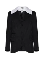 Comme Des Garçons Homme Deux Blazer In Black,white