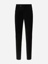 Dolce & Gabbana Classic Velvet Pants In Black