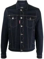 Dsquared2 Buttoned Denim Jacket In Blue