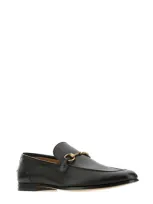 Gucci Black Jordaan Leather Loafers