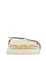 Jimmy Choo Leather Diamond Shoulder Bag In Bamboo Gold