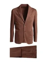 L.b.m 1911 L. B.m. 1911 Man Suit Brown Size 42 Cotton, Elastane