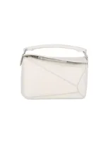 Loewe Small Puzzle Bag In White