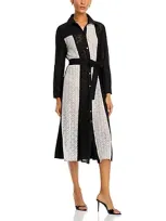 Misook Tailored Longline Jacket In Black White