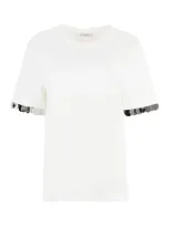 Rabanne Viscose Crew-neck T-shirt In White