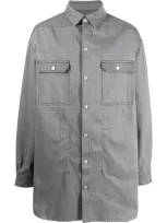 Rick Owens Jumbo Oversized Shirt Coat In Grey