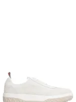 Thom Browne Man Sneakers Light Grey Size 10 Soft Leather