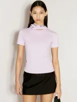 Y/project Triple Collar Fitted T-shirt In Lilac