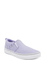 Vans Kids' Asher Slip-on Sneaker In Checker Foxing Sweet Lavender