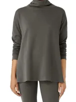 Eileen Fisher Cowl Neck Long Sleeve Tunic In Grove