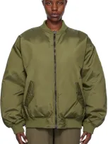 Wardrobe.nyc Green Reversible Bomber Jacket In Military