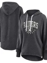 Fanatics Branded Charcoal Las Vegas Raiders Lounge Helmet Arch Pullover Hoodie