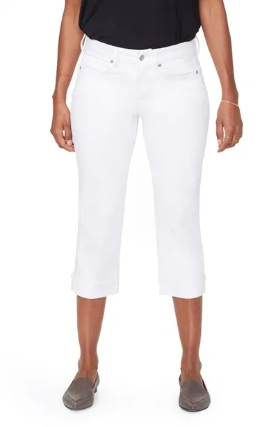 Nydj Marilyn Straight Leg Capri Jeans In Optic White