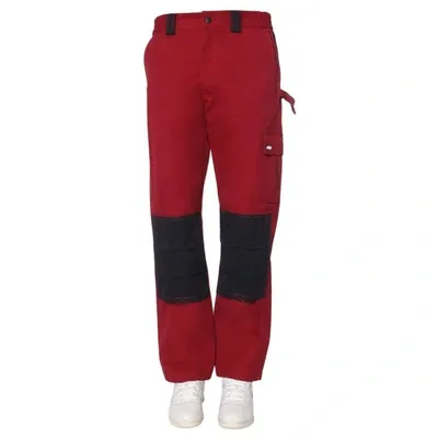 Msgm Mens Red Cotton Pants