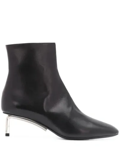 Off-white Square-toe 50mm Ankle Boots In Black