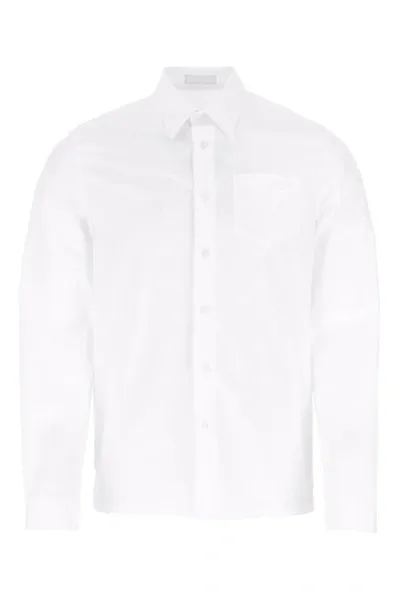 Prada Buttoned Tailored Shirt In White