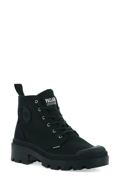 Palladium Pallabase Twill Womens Black Boots