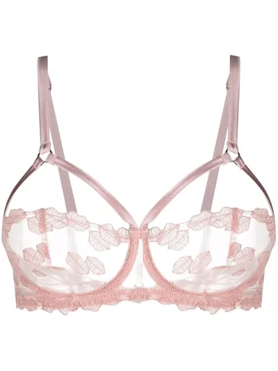 Fleur Of England Valentina Strap Balcony Bra In Pink