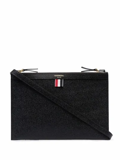 Thom Browne Logo-print Crossbody Bag In Schwarz