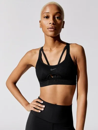 Nike Indy Ultrabreathe Bra - Black/dk Smoke Grey - Size Xs