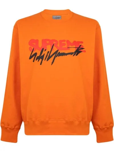 Supreme X Yohji Yamamoto Crewneck Sweatshirt In Orange