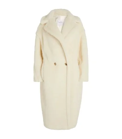 Max Mara Tedgirl Alpaca-blend Coat In White