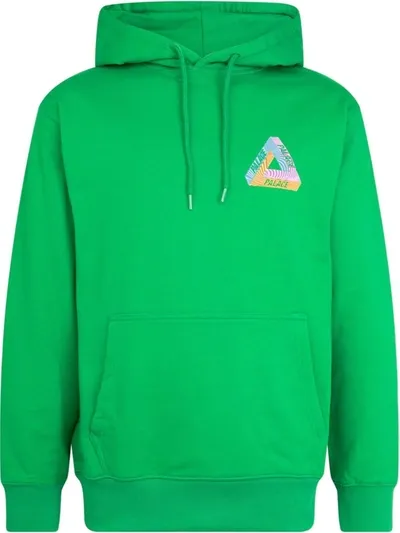 Palace Tri-tex Logo-print Hoodie In Green