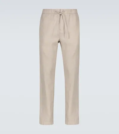 Frescobol Carioca Oscar Drawstring Chino Trousers In 沙色