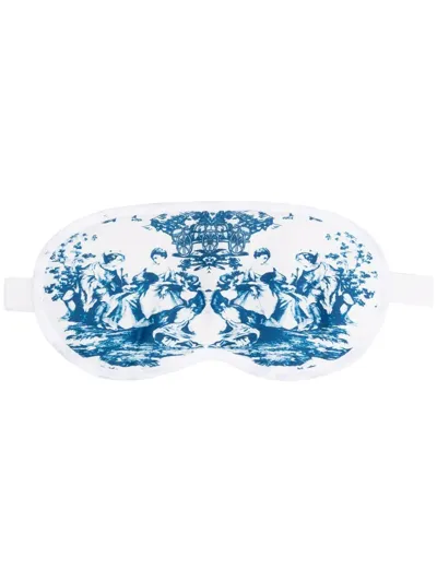 Philipp Plein Graphic-print Sleep Mask In Weiss