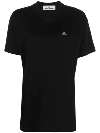 Vivienne Westwood Black Embroidered T-shirt