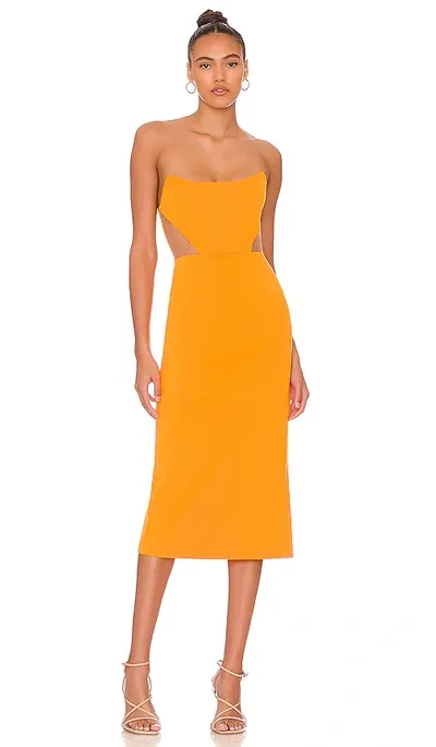 Nbd Leighton Midi Dress In Orange