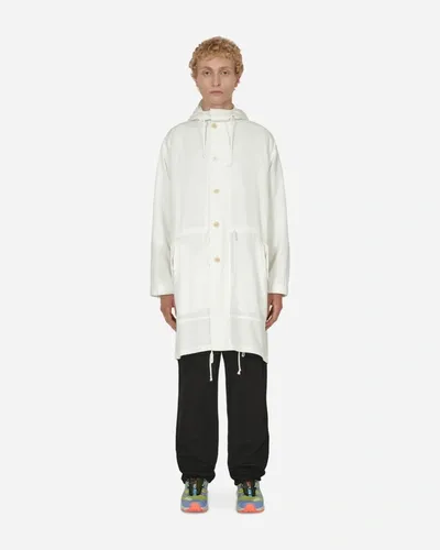 Comme Des Garcons Black Engineer Tarpaulin Cross Coat White In Multicolor